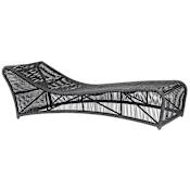 Sunset West Milano 77" Wide Aluminum, Olefin Rope Framed Outdoor Lounge Chair Slate