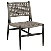 Sunset West Grigio 23" Wide Aluminum Framed Outdoor Dining Chair Graphite