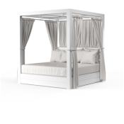 Sunset West Newport King Aluminum Framed Canopy Outdoor Daybed Frost