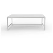 Sunset West Sabbia 50" Wide Aluminum Outdoor Coffee Table White