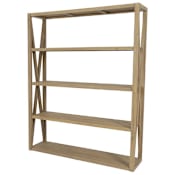 Sunset West Coastal Teak 60" Wide 4 Shelf Teak Bookcase Teak
