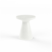 Sunset West Bazaar 18" Diameter Concrete Outdoor End Table Bone