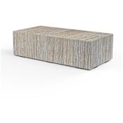 Sunset West Bazaar 60" Wide Concrete Outdoor Coffee Table Wood