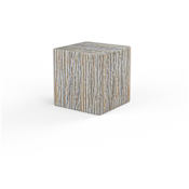 Sunset West Bazaar 20" Wide Concrete Outdoor End Table Wood