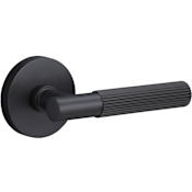 Sure-Loc Aspra Round Passage Door Lever Set with Round Rose Flat Black