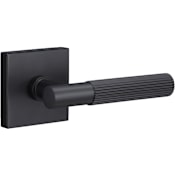 Sure-Loc Aspra Square Passage Door Lever Set with Square Rose Flat Black