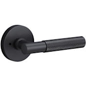 Sure-Loc Aspra Round Privacy Door Lever Set with Round Rose Flat Black