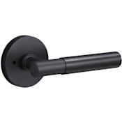 Sure-Loc Aspra Round Privacy Door Lever Set with Round Rose Flat Black