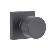 Sure-Loc Bergen Non-Turning One-Sided Dummy Door Knob with Square Rose Flat Black