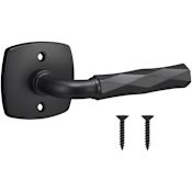 Sure-Loc Forma Non-Turning One-Sided Dummy Door Lever with Vertex Grip and Square Rose Flat Black / Flat Black