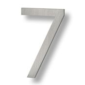 Sure-Loc 6 Inch Tall Aluminum Floating House Number 7 Brushed Aluminum
