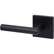 Sure-Loc Hanover Privacy Door Lever Set with Square Rose Flat Black