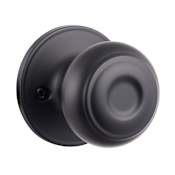 Sure-Loc Juniper Non-Turning One-Sided Dummy Door Knob with Round Rose Flat Black