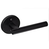 Sure-Loc Juneau Non-Turning One-Sided Dummy Door Lever with Round Rose from the Juniper Collection Flat Black