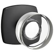 Sure-Loc Luna Privacy Door Knob Set with Square Rose Flat Black