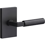 Sure-Loc Levanto Passage Door Lever Set with Knurled Grip Rectangle Rose Flat Black