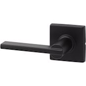 Sure-Loc Mesa Passage Door Lever Set with Square Rose Flat Black