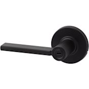 Sure-Loc Mesa Privacy Door Lever Set with Square Rose Flat Black