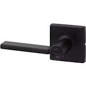 Sure-Loc Mesa Privacy Door Lever Set with Round Rose Flat Black