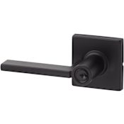 Sure-Loc Mesa Single Cylinder Keyed Entry Door Lever Set with Square Flat Black