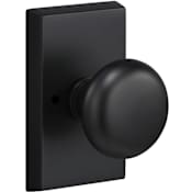 Sure-Loc Oakley Privacy Door Knob Set with Rectangle Rose Flat Black