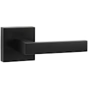 Sure-Loc Siena Passage Door Lever Set with Square Rose Flat Black