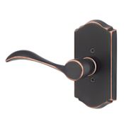 Sure-Loc Sandstone Left Handed Non-Turning One-Sided Dummy Door Lever with Arch Rose Vintage Bronze