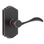 Sure-Loc Sandstone Right Handed Passage Door Lever Set with Arch Rose Vintage Bronze