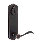 Sure-Loc Sandstone Right Handed Privacy Door Lever Set with Arch Rose Vintage Bronze