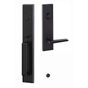 Sure-Loc Vail Full Plate Single Cylinder Keyed Entry Handleset with Interior Lever Flat Black