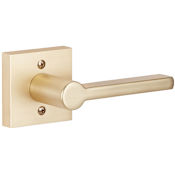 Sure-Loc Verona Non-Turning One-Sided Dummy Door Lever with Square Rose Satin Brass