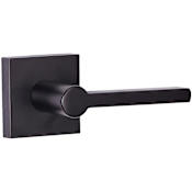 Sure-Loc Verona Passage Door Lever Set with Square Rose Flat Black