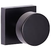 Sure-Loc Zurich Passage Door Knob Set with Square Rose Flat Black