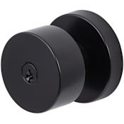 Sure-Loc Zurich Single Cylinder Keyed Entry Door Knob Set with Round Flat Black