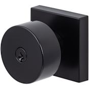 Sure-Loc Zurich Single Cylinder Keyed Entry Door Knob Set with Square Flat Black