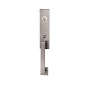 Sure-Loc Turin One Piece Single Cylinder Keyed Entry Exterior Only Handleset Satin Nickel
