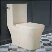 Swiss Madison Concorde 1.28 GPF One Piece Elongated Toilet with Left Hand Lever - Seat Included Bisque