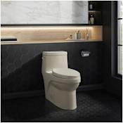 Swiss Madison Virage 1.28 GPF One Piece Elongated Toilet with Left Hand Lever - Seat Included Bisque