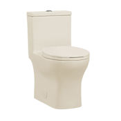 Swiss Madison Sublime III 0.95 / 1.26 GPF One Piece Round Toilet with Push Button Flush - Seat Included Bisque