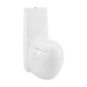 Swiss Madison Plaisir 1.6 GPF Dual Flush One Piece Elongated Toilet with Push Button Flush - Seat Included White