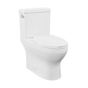 Swiss Madison Classe 1.28 GPF Two Piece Elongated Toilet with Left Hand Lever - Seat Included Glossy White