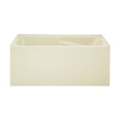 Swiss Madison Voltaire 54" Three Wall Alcove Acrylic Soaking Tub with Left Drain and Overflow Bisque