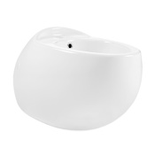 Swiss Madison Plaisir Wall Mounted Bidet with 1 Hole Drilled - Less Faucet White
