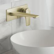 Swiss Madison Monaco 1.2 GPM Wall Mounted Single Hole Bathroom Faucet Brushed Gold