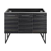Swiss Madison Annecy 48" Single Free Standing Vanity Cabinet Only - Less Vanity Top Black Walnut / Black