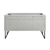 Swiss Madison Annecy 60" Double Free Standing Vanity Cabinet Only - Less Vanity Top Brushed Grey