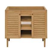Swiss Madison Bron 36" Single Free Standing Vanity Cabinet Only - Less Vanity Top Oak