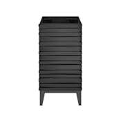 Swiss Madison Cascade 19" Single Free Standing Vanity Cabinet Only - Less Vanity Top Black