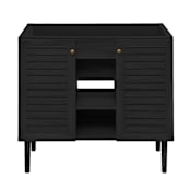 Swiss Madison Bron 36" Single Free Standing Vanity Cabinet Only - Less Vanity Top Black Oak