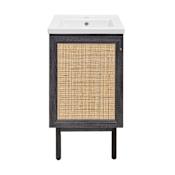 Swiss Madison Classe 18" Free Standing Single Basin Vanity Set with Cabinet and Ceramic Vanity Top Black